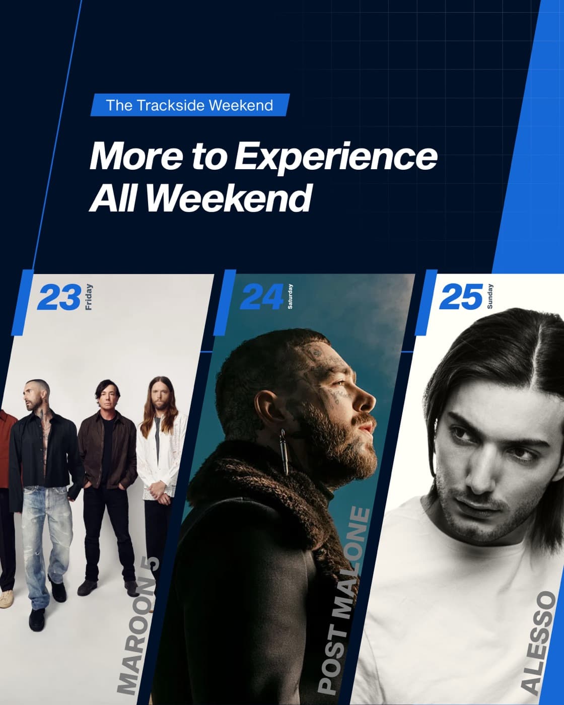 The Trackside weekend: more to experience all weekend, with COTA's published concert lineup Friday through Sunday.